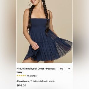 ❕NWOT❕POPFLEX Navy Babydoll Dress